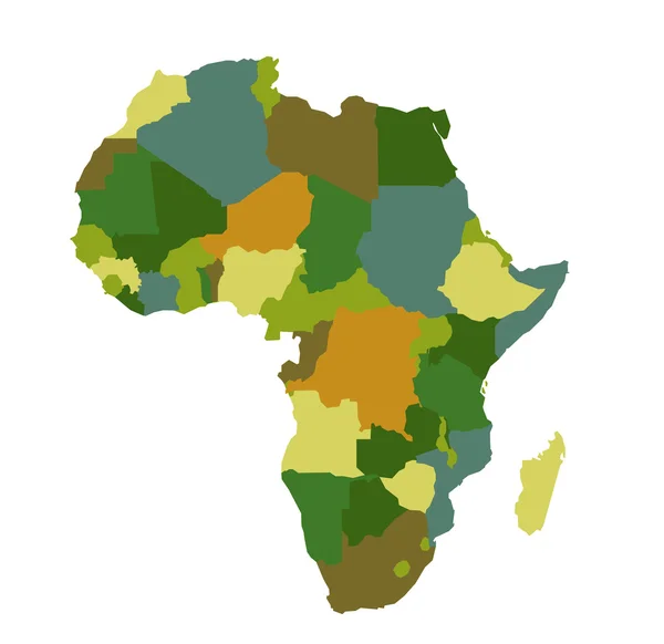 Afrika Karta — Stock vektor