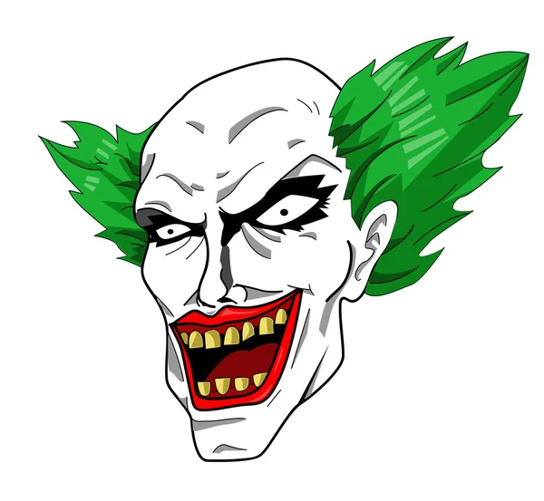 Evil clown head — Stock Vector