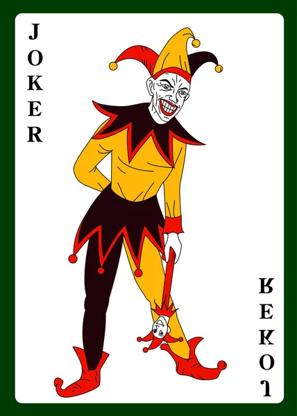 Joker i färgglad kostym — Stock vektor