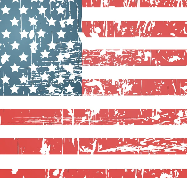 Amerikaanse vlag vintage textuur achtergrond — Stockvector