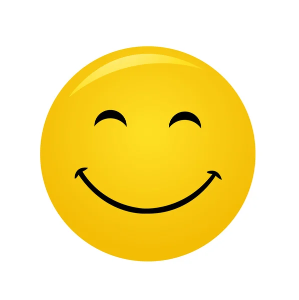 Modern sarı mutlu gülümseme gülüyor — Stok Vektör