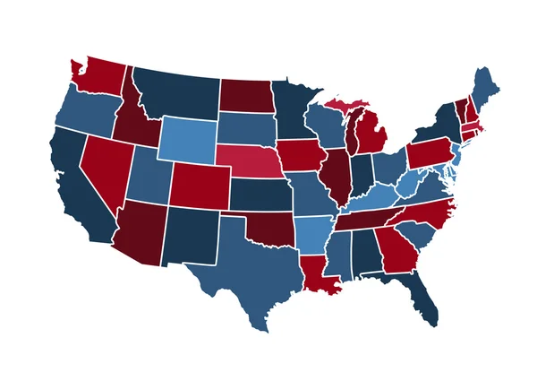 Mapa USA — Vector de stock