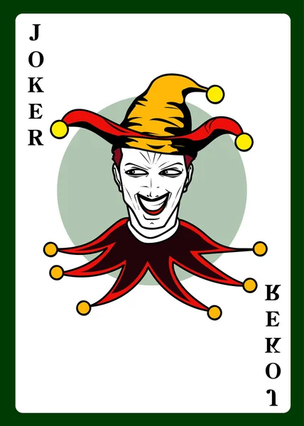 Joker carta da gioco — Vettoriale Stock