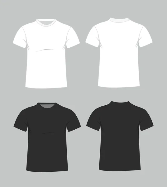 Blank t-shirt template. Front and back — Stock Vector