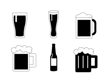 Bira vector Icons set 