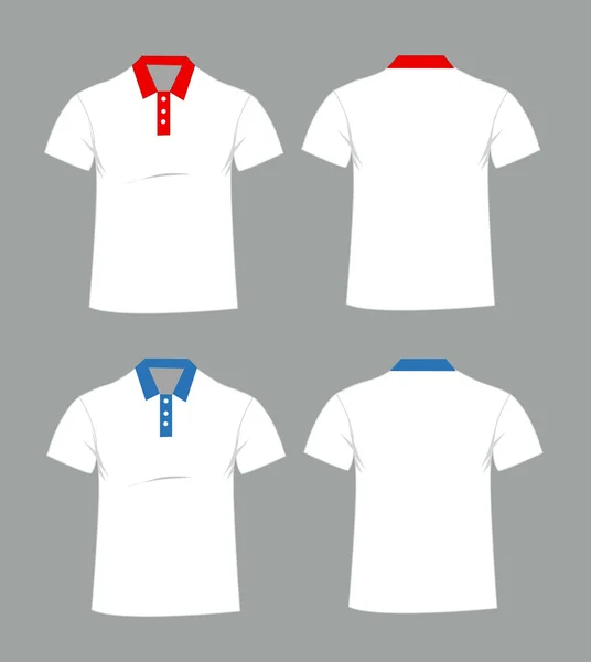 Modelo de t-shirt em branco. Frente e verso —  Vetores de Stock