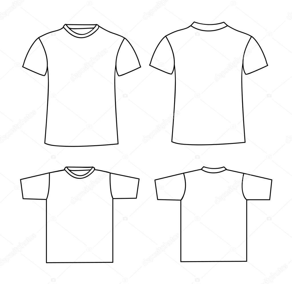 Download Blank T Shirt Template Front And Back Vector Image By C Nezezon Vector Stock 80388216