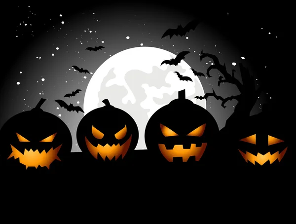 Halloween Party tle z dyniami — Wektor stockowy