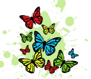 Kelebek. Vektör illüstrasyon tasarımı