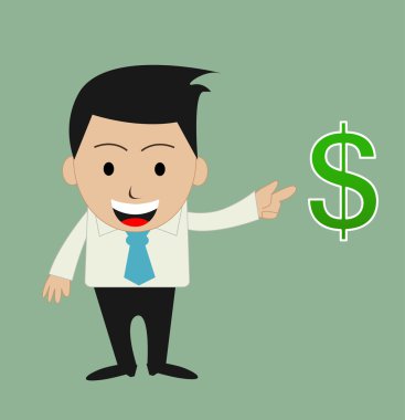 Komik karikatür ofis işadamı