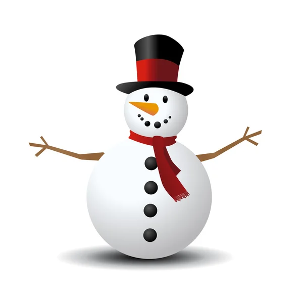 Christmas Snowman vector — Stock Vector