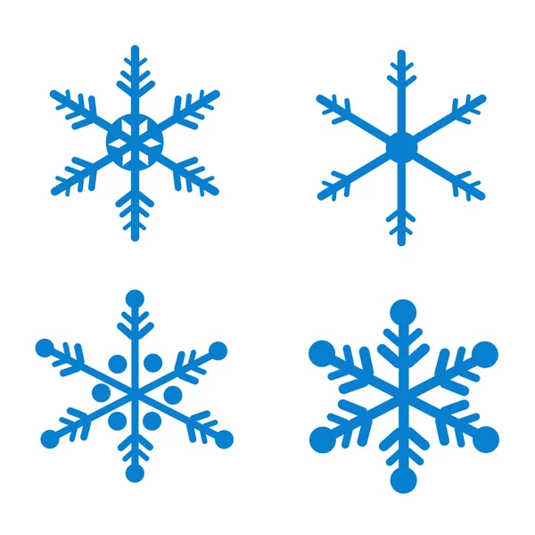 Ensemble de flocons de neige vectoriels pour Noël . — Image vectorielle