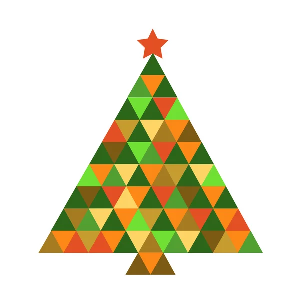 Árvore de Natal em cores arco-íris —  Vetores de Stock