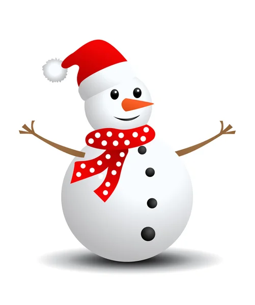 Christmas Snowman vector — Stock Vector