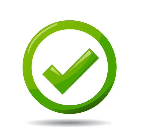 Símbolo verde da marca da verificação —  Vetores de Stock