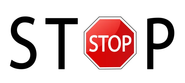 Stopteken vector — Stockvector