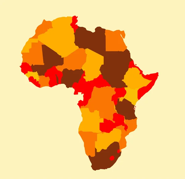 アフリカ地図ベクトル図 — ストックベクタ
