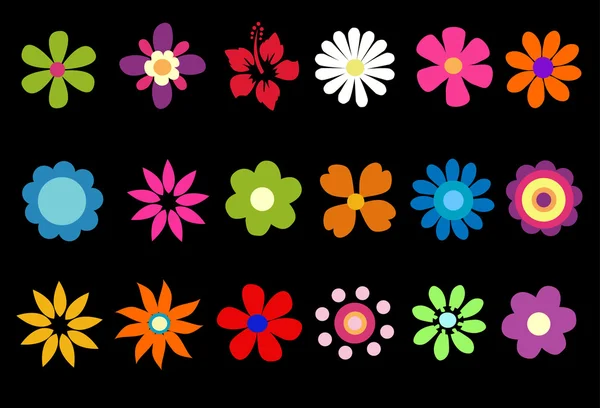 Colorful spring flowers vector illustration — Stock Vector