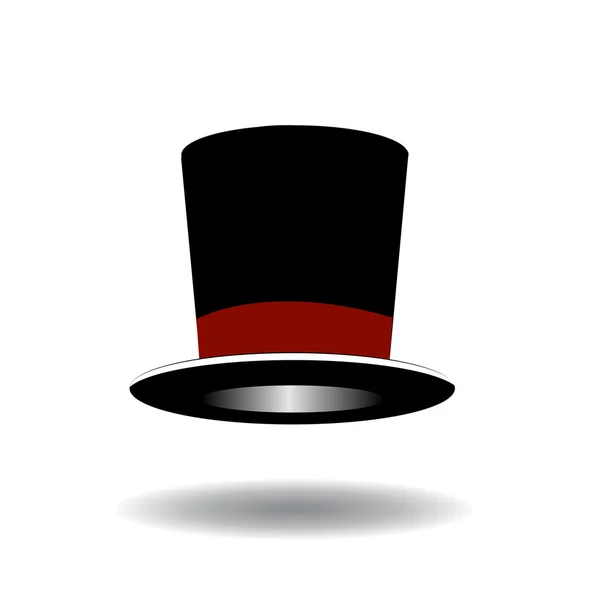 Illustrazione vettoriale Black Top Hat — Vettoriale Stock