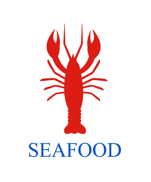 Fundo menu de frutos do mar lagosta —  Vetores de Stock