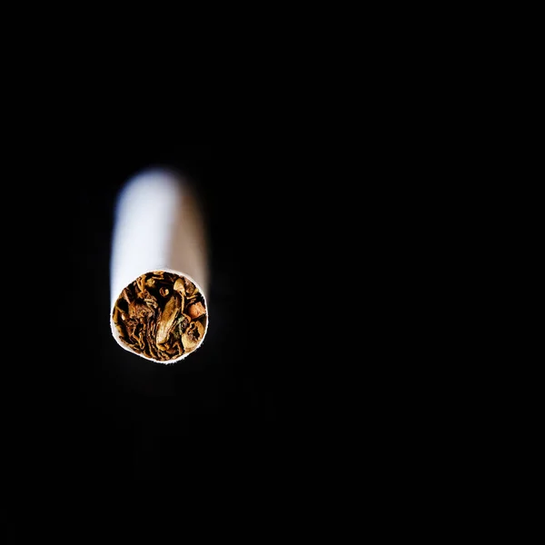 Punta Cigarrillo Sin Encender Sobre Fondo Negro Cannabinoides Tabaco Marihuana — Foto de Stock