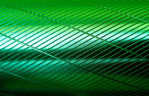 Пересечение Гравировочных Линий Небольшом Ярко Зеленом Металлическом Цилиндре Промышленный Фон — стоковое фото