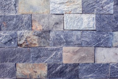 Gri tuğlalar duvar arkaplan bağbozumu ve modern doku