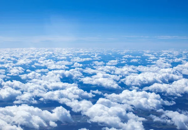 Cielo Azul Fuera Del Plano Ventana Ventana Avión Llano Luz —  Fotos de Stock