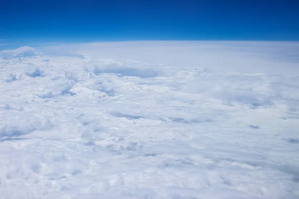 Cielo Azul Fuera Del Plano Ventana Ventana Avión Llano Luz —  Fotos de Stock