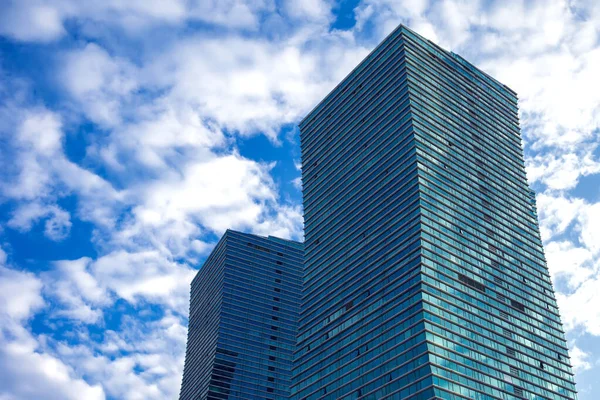 Modern Bussines Building Architecture Blue Sky Clouds Stock Image