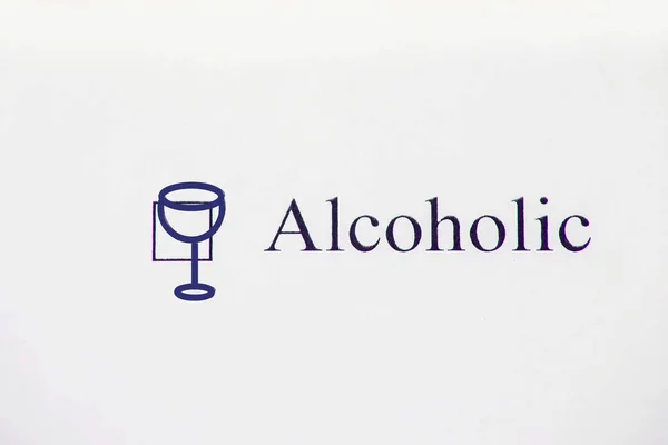 Case Cocher Mot Alcoolique Formulaire Contrôle Concept Soins Santé — Photo
