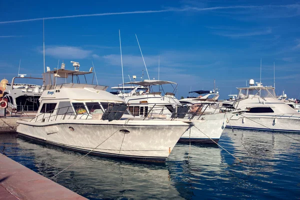 Hurghada Stad Egypte 2018 December Jachten Parkeren Nieuwe Marina — Stockfoto