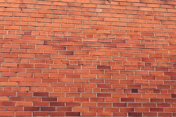 Horizontale Rote Ziegel Hintergrund Ein Teil Der Mauer Des Gebäudes — Stockfoto