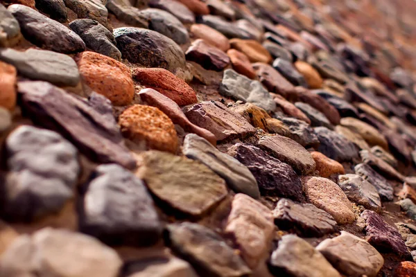 Гальванічні Стіни Зроблені Каменів Різного Розміру Природний Фон — стокове фото