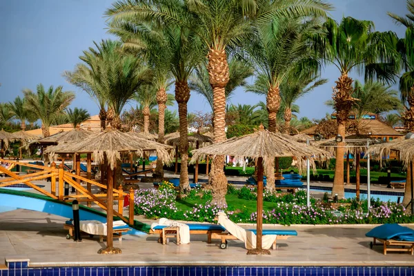 Красивая Территория Отеля Хургаде Египет — стоковое фото