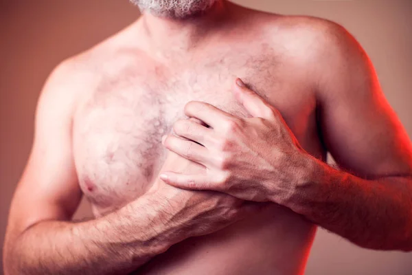 Άνθρωπος Έπαθε Καρδιακή Προσβολή Άνθρωποι Υγειονομική Περίθαλψη Και Ιατρική Έννοια — Φωτογραφία Αρχείου