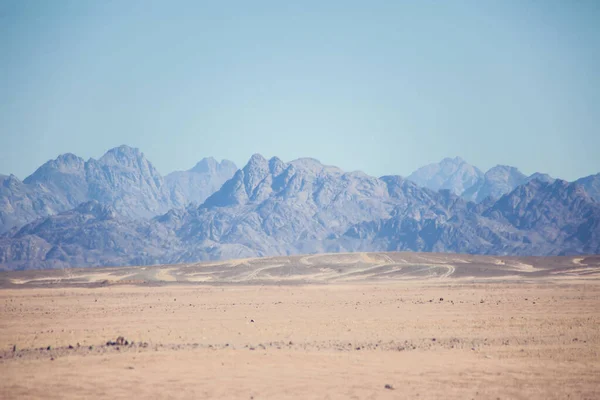 Nature Egypte Montagnes Ciel Dans Désert — Photo