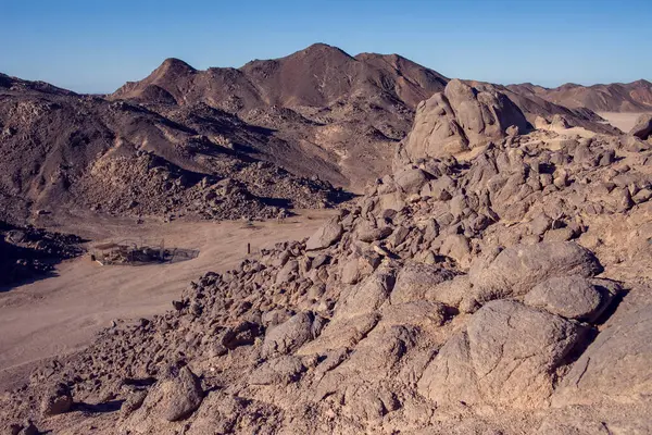 Natura Dell Egitto Montagne Cielo Nel Deserto — Foto Stock