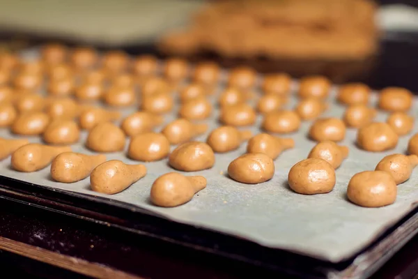 Produktionsprocess För Söta Bageriprodukter Fabriken — Stockfoto