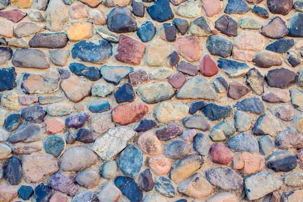 Sfondo Ciottoli Colorati Naturali Sulla Spiaggia Estate Design Della Parete — Foto Stock