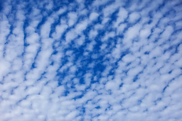 Céu Azul Fundo Com Uma Pequena Nuvens — Fotografia de Stock