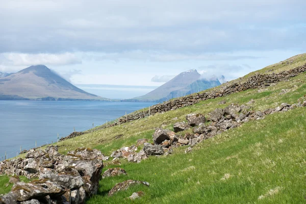 View from Fugloy towards Vidoy — Stock Photo, Image