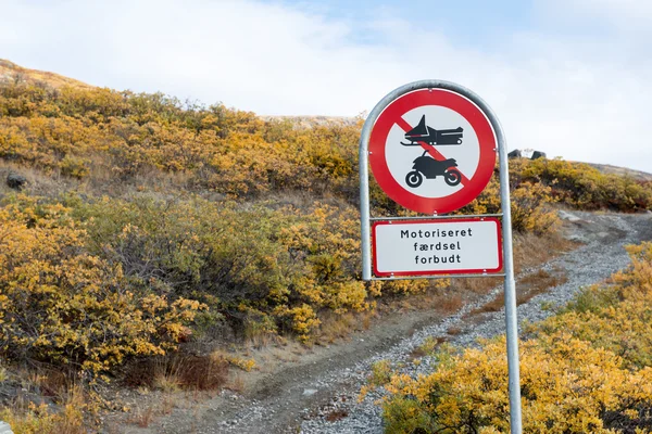 Greenlandic street sign — Stock Photo, Image