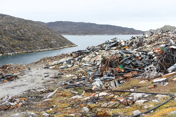 Lugar de eliminación de residuos en Groenlandia — Foto de Stock