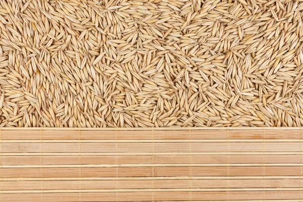 Haver en bamboe mat — Stockfoto