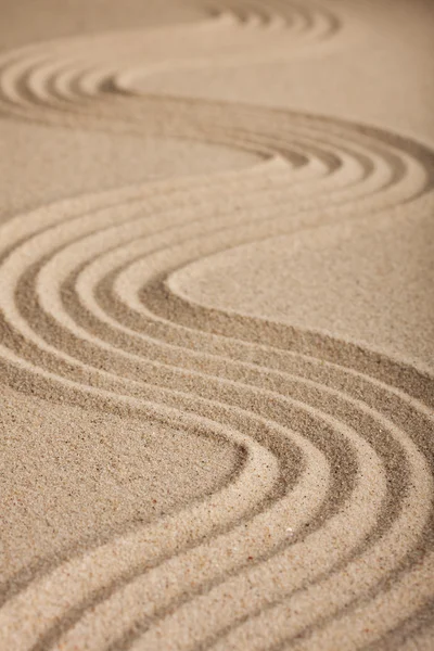 Zygzak na piasku, rozciągający się na odległość — Zdjęcie stockowe