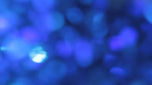 Beautiful blue bokeh, abstract — Stock Video