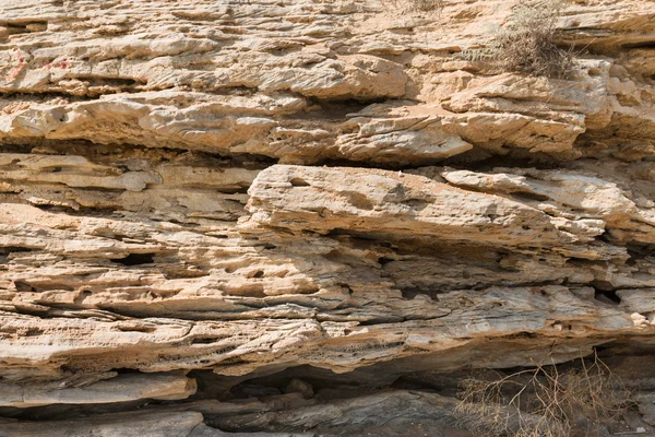 Konsistens av sandsten klippor exponerade och utsatta för erosion och förstörelse — Stockfoto