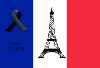 Bandera Francia, Paris de luto