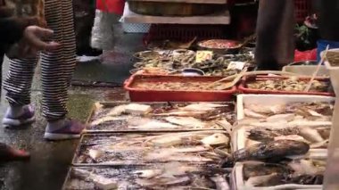 Şehrin göbeğinde canlı bir sabahta, hareketli deniz ürünleri pazarından taze balık tatları.